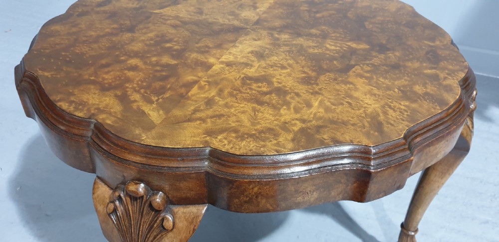 Burr Walnut Round Coffee Table View V