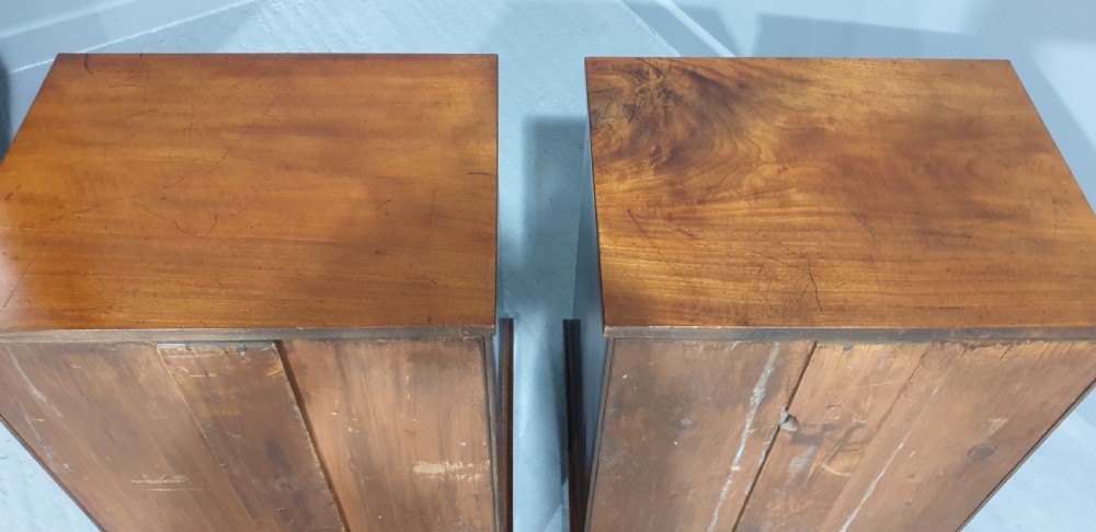 Superb Pair Victorian Bedside Lamp Chests of Drawers View II