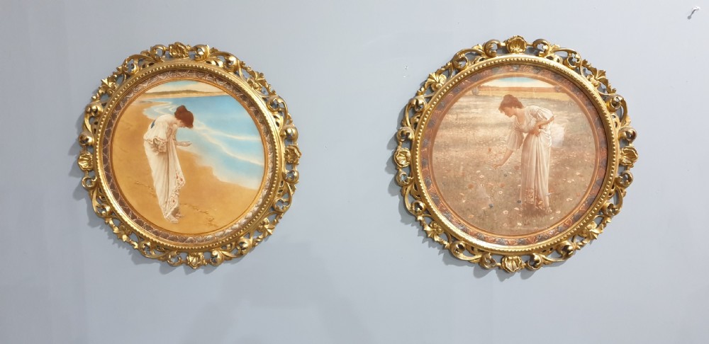 Fabulous Pair Large Prints by William Henry Margetson View II