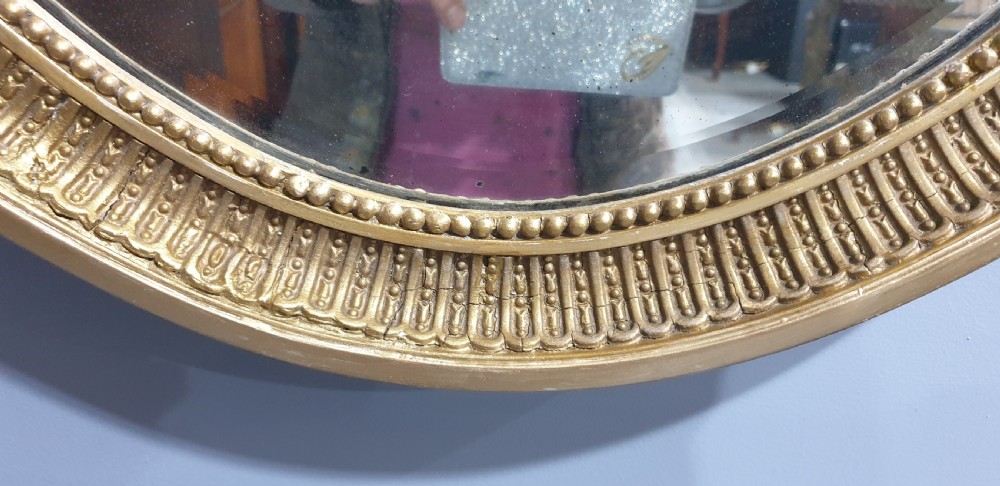 Large Oval Gilt Mirror View III