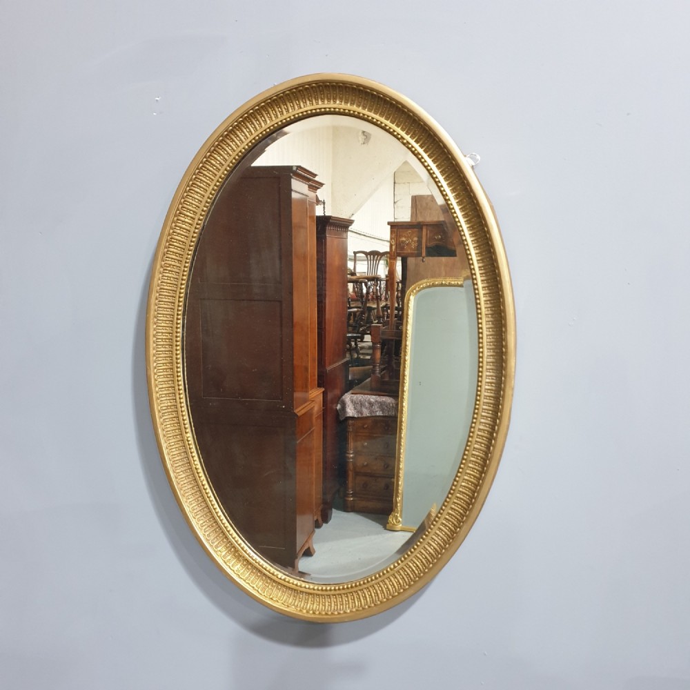 Large Oval Gilt Mirror