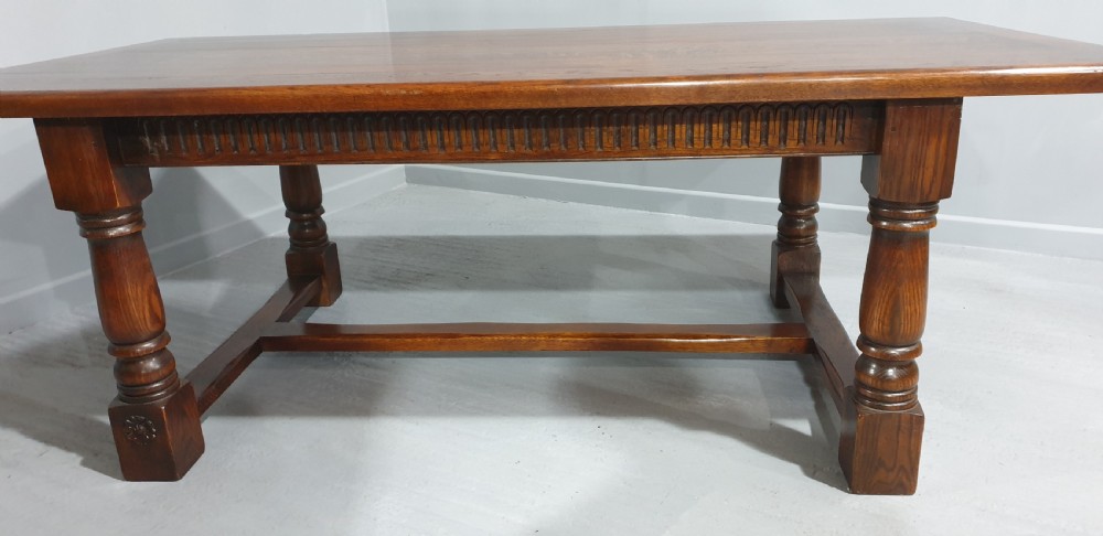 Large Oak Plank Kitchen Dining Table View II