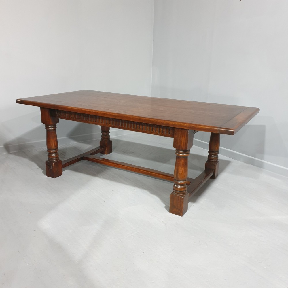 Large Oak Plank Kitchen Dining Table