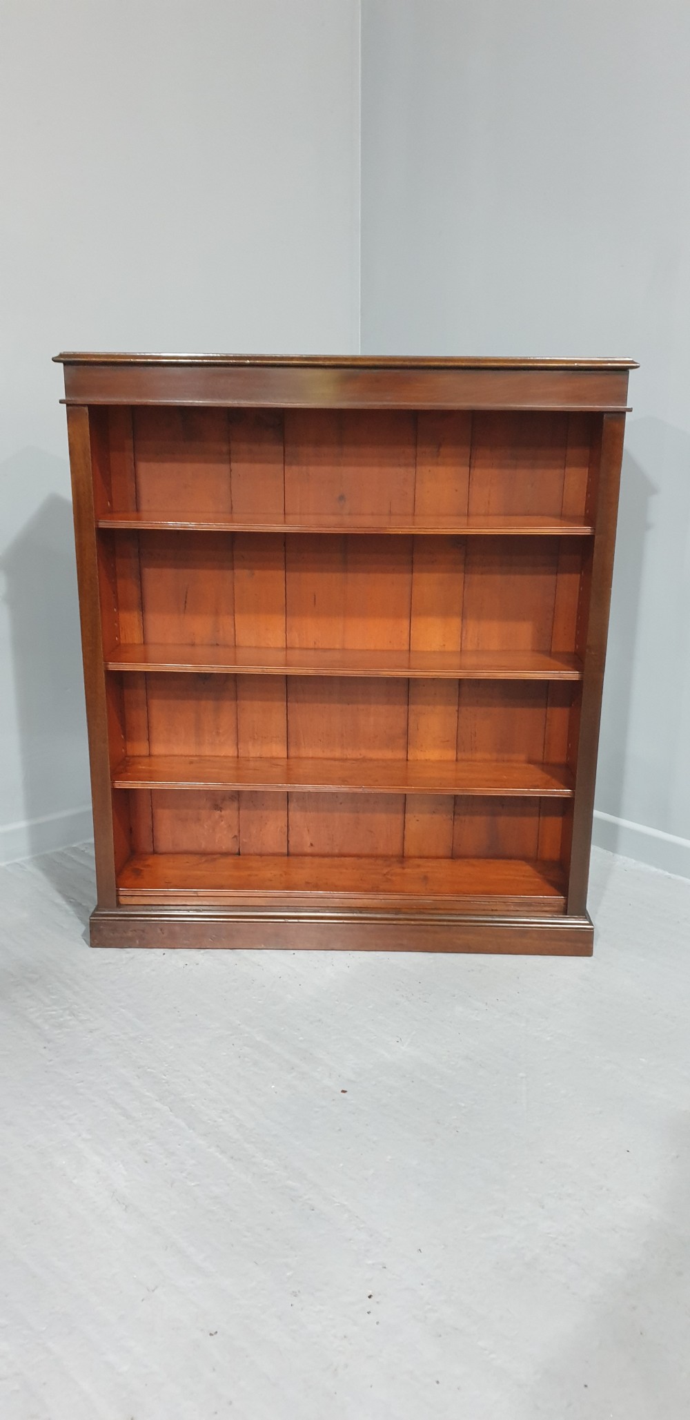 Mahogany Open Adjustable Library Bookcase View II