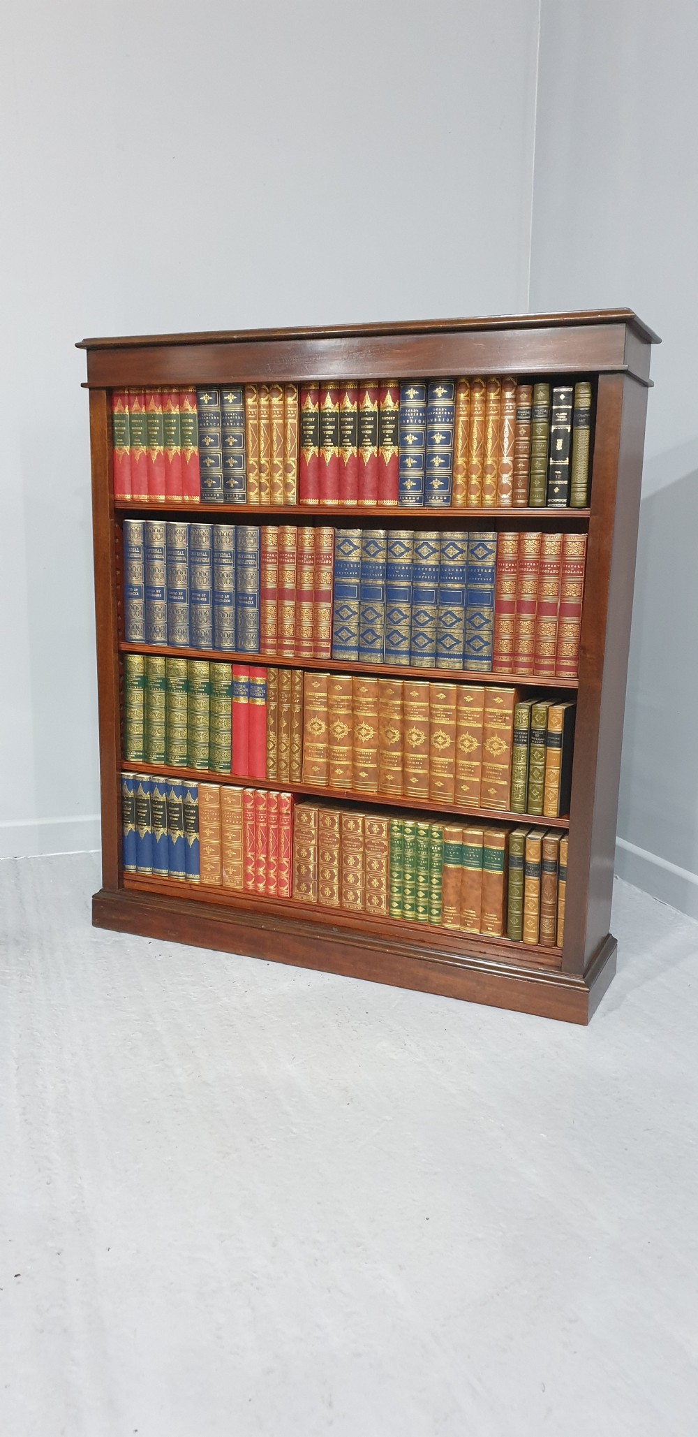 Mahogany Open Adjustable Library Bookcase View IX