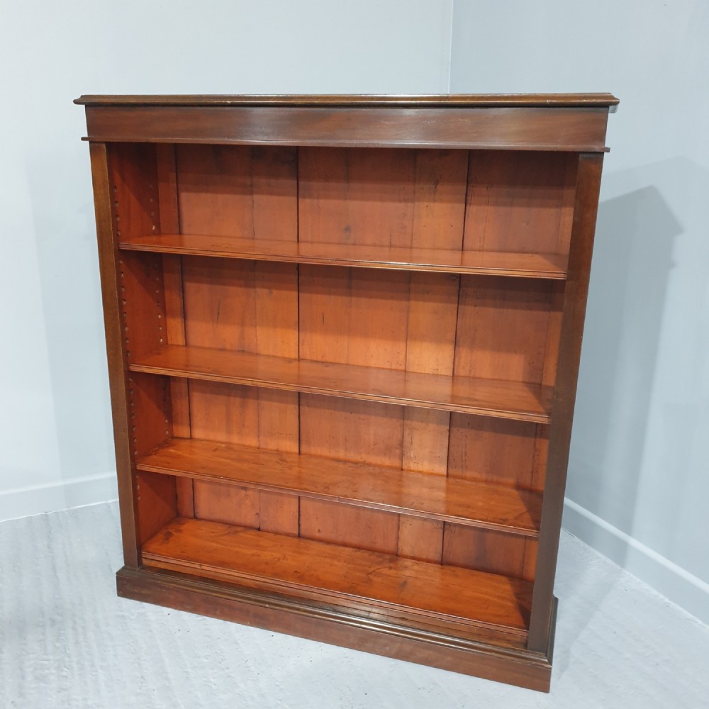 Mahogany Open Adjustable Library Bookcase