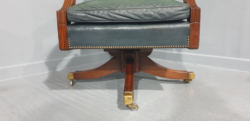 Huge Mahogany Desk Chair View IV