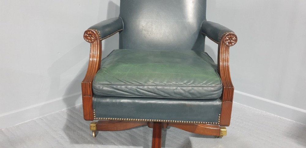 Huge Mahogany Desk Chair View V