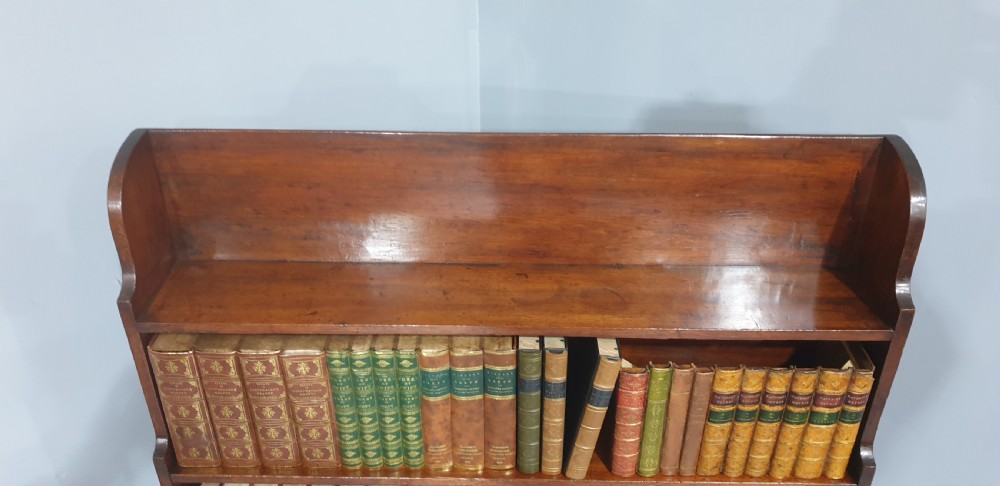 Georgian Mahogany Waterfall Open Bookcase View VI