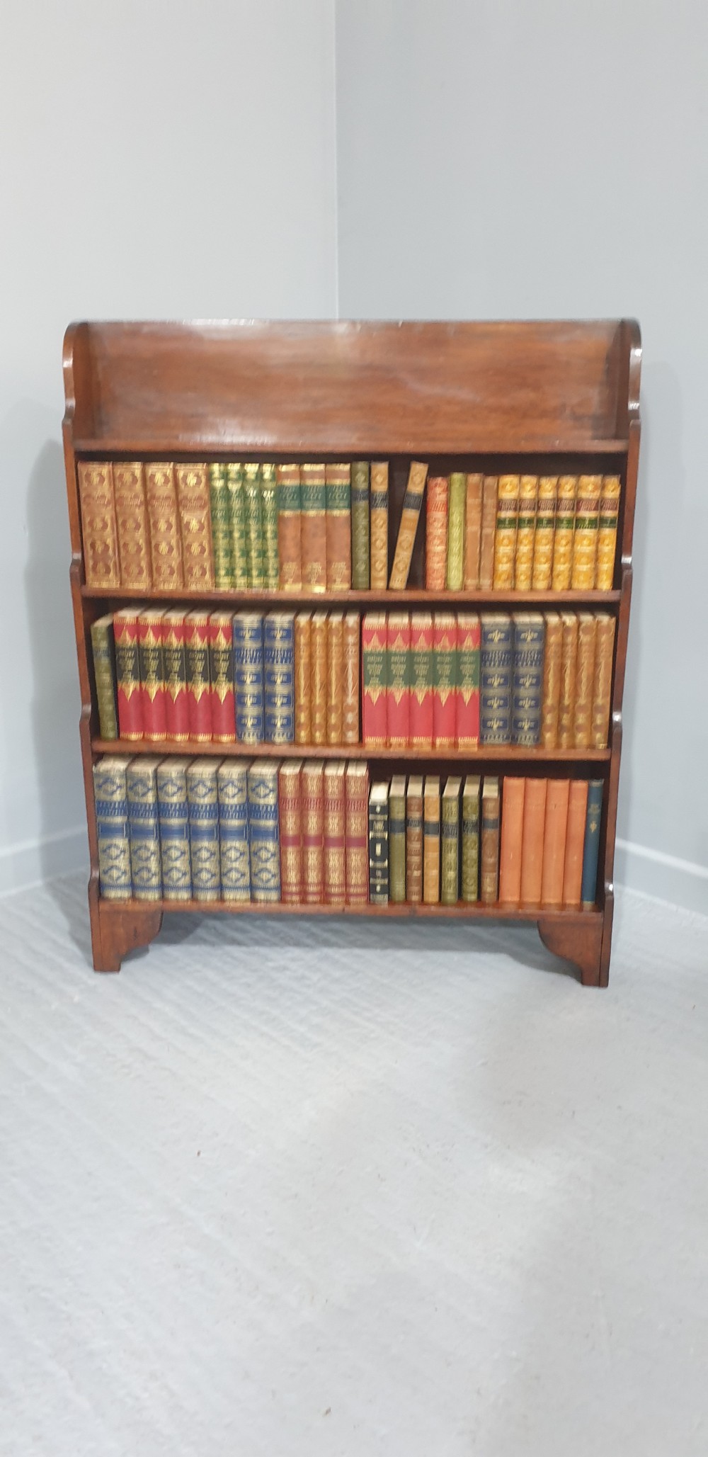 Georgian Mahogany Waterfall Open Bookcase View VIII