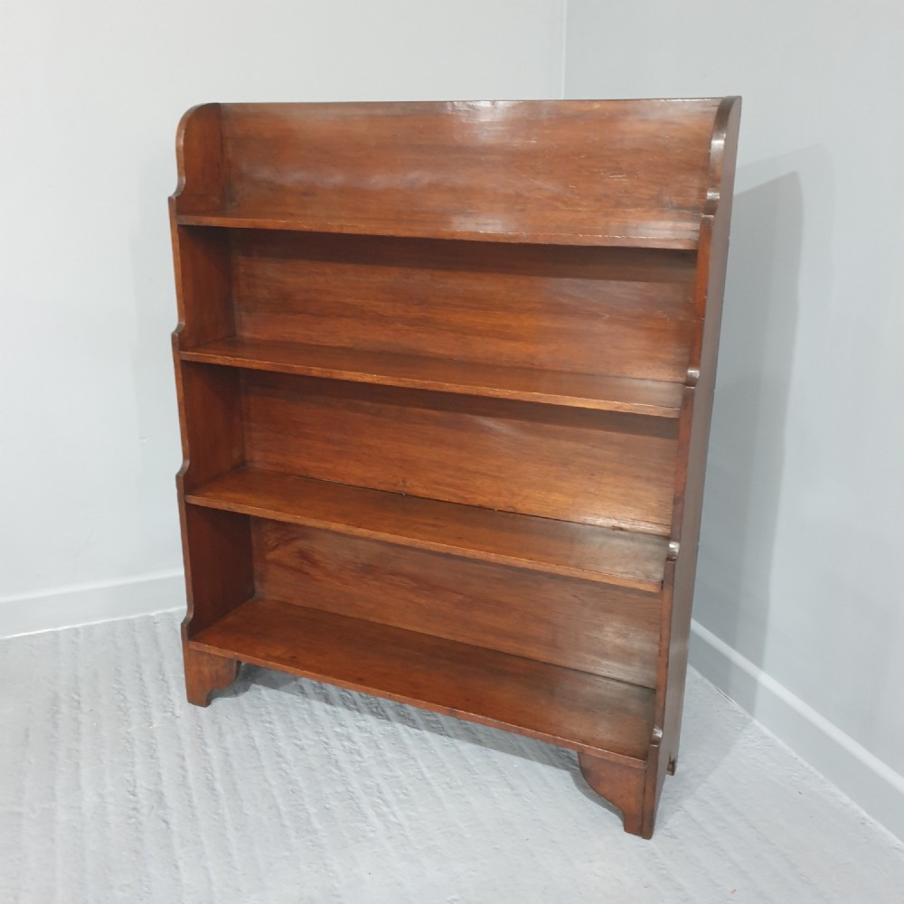 Georgian Mahogany Waterfall Open Bookcase