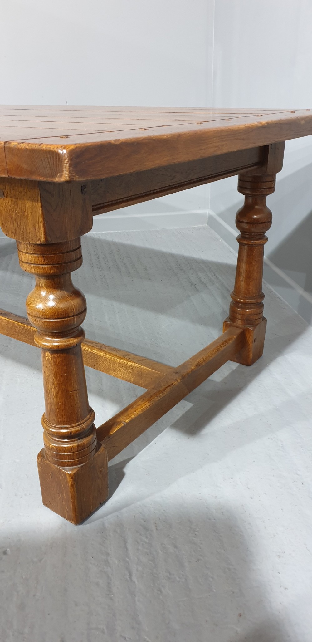 Large Oak Refrectory Kitchen DiningTable View VIII