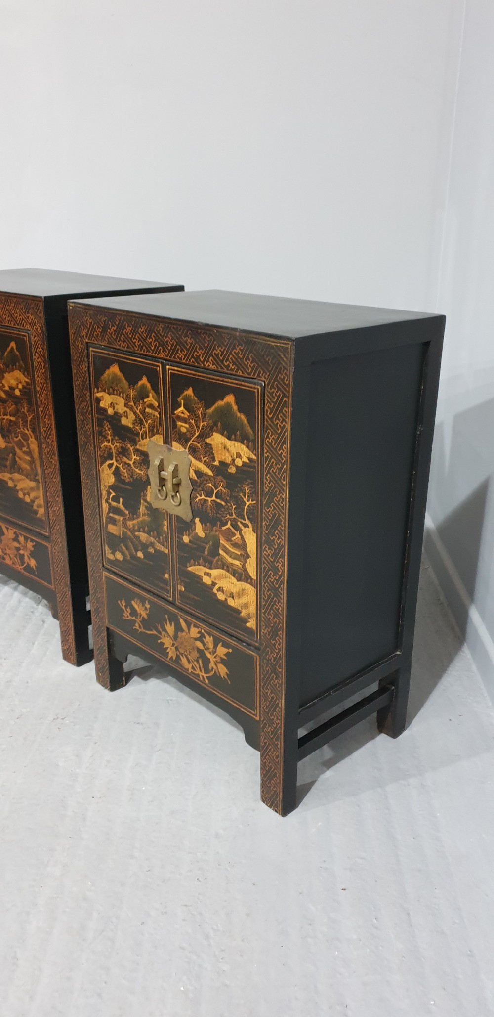 Superb Pair Chinoiserie Side Cabinets View VII