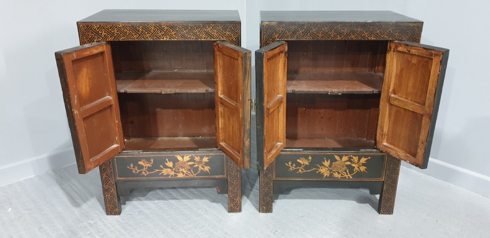 Superb Pair Chinoiserie Side Cabinets View IX