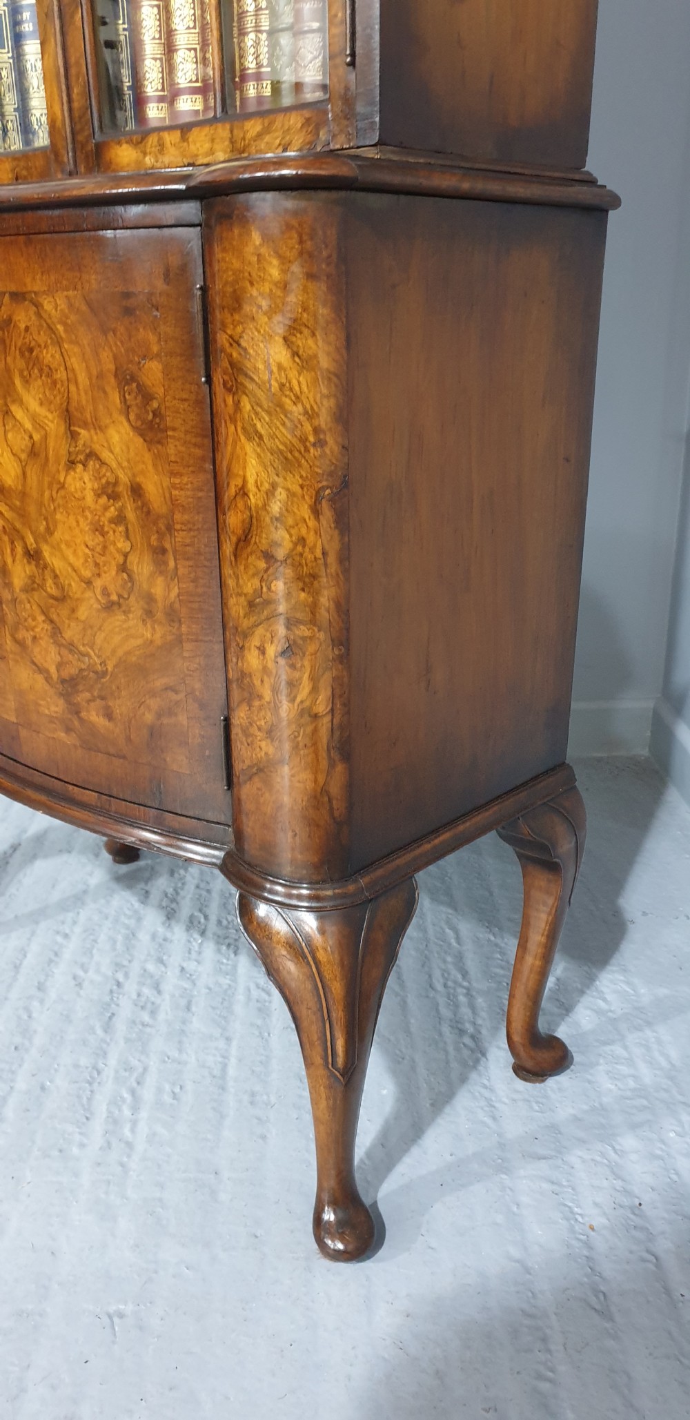 Super Burr Walnut Bookcase of Small Proportions View VII