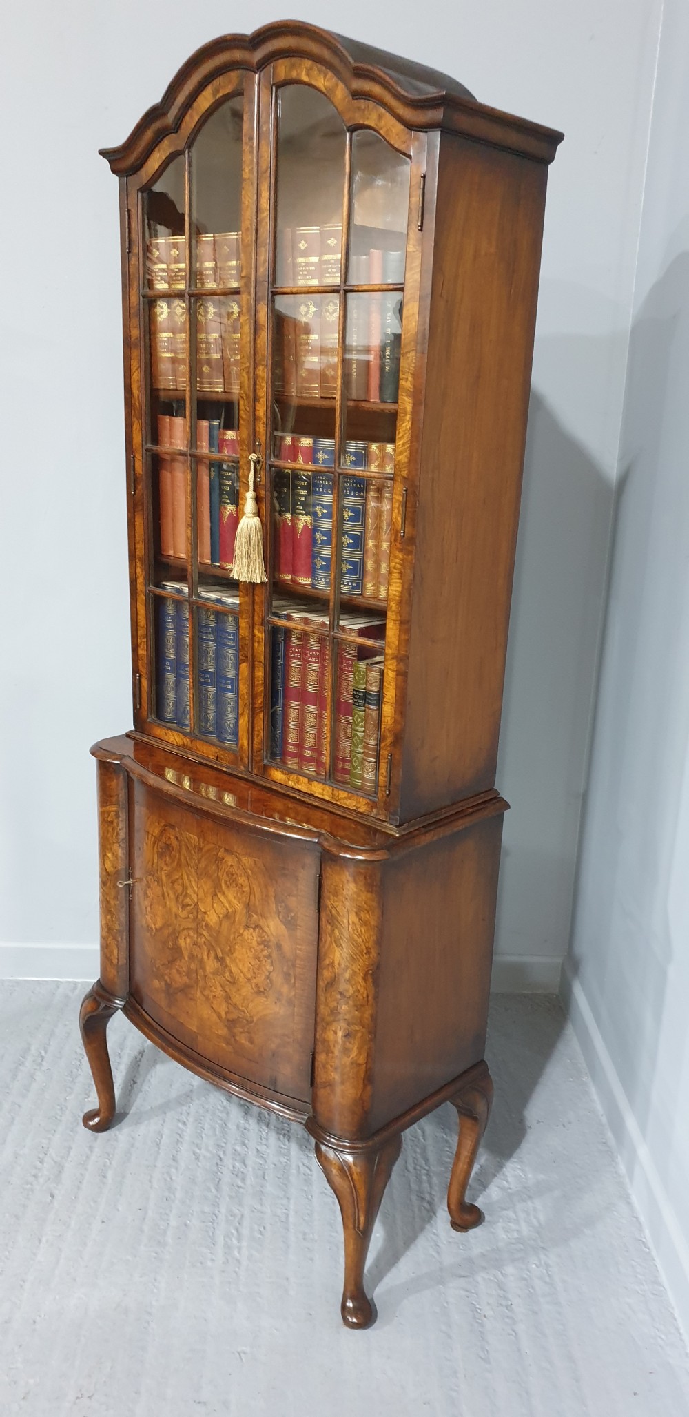 Super Burr Walnut Bookcase of Small Proportions View IX