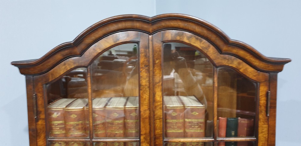 Super Burr Walnut Bookcase of Small Proportions View X