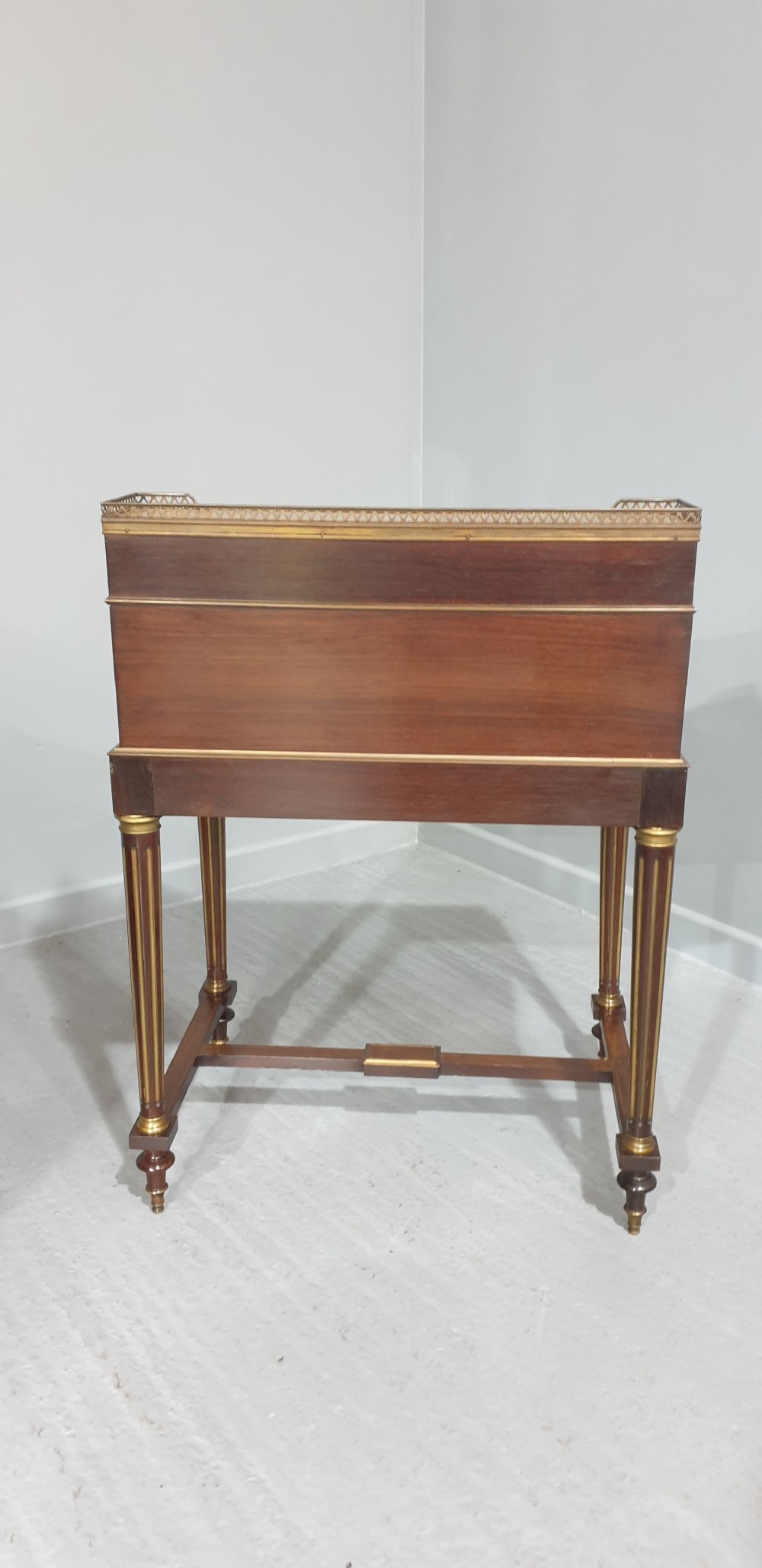 Outstanding Brass Inlaid Ladies Bureau Desk View XXII