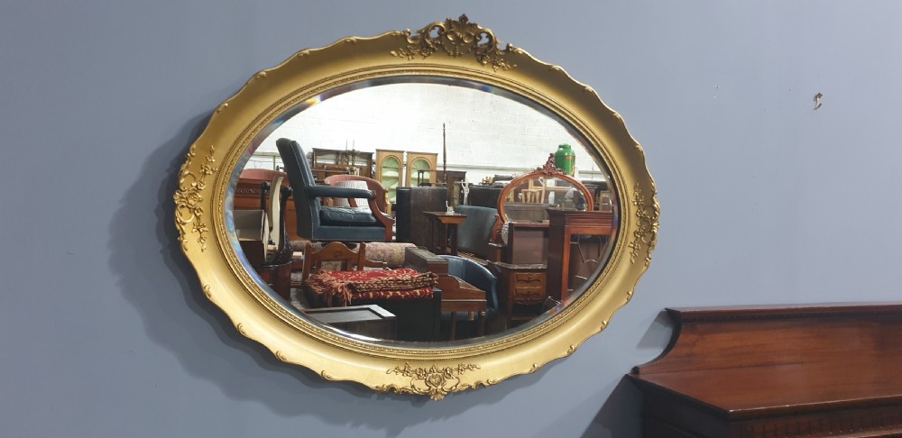 Victorian Gilt Oval Mirror