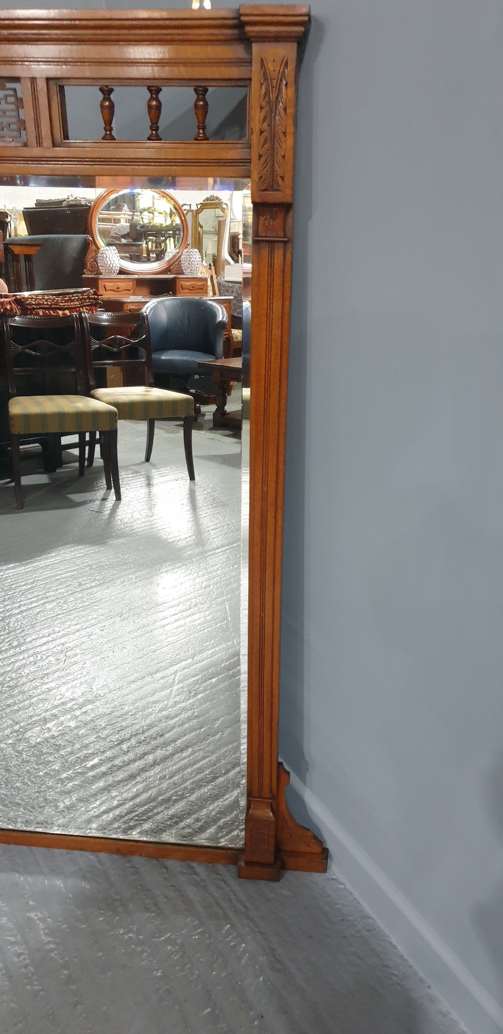 Super Edwardian Overmantle Mirror View II