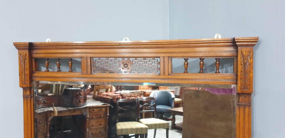 Super Edwardian Overmantle Mirror View VI