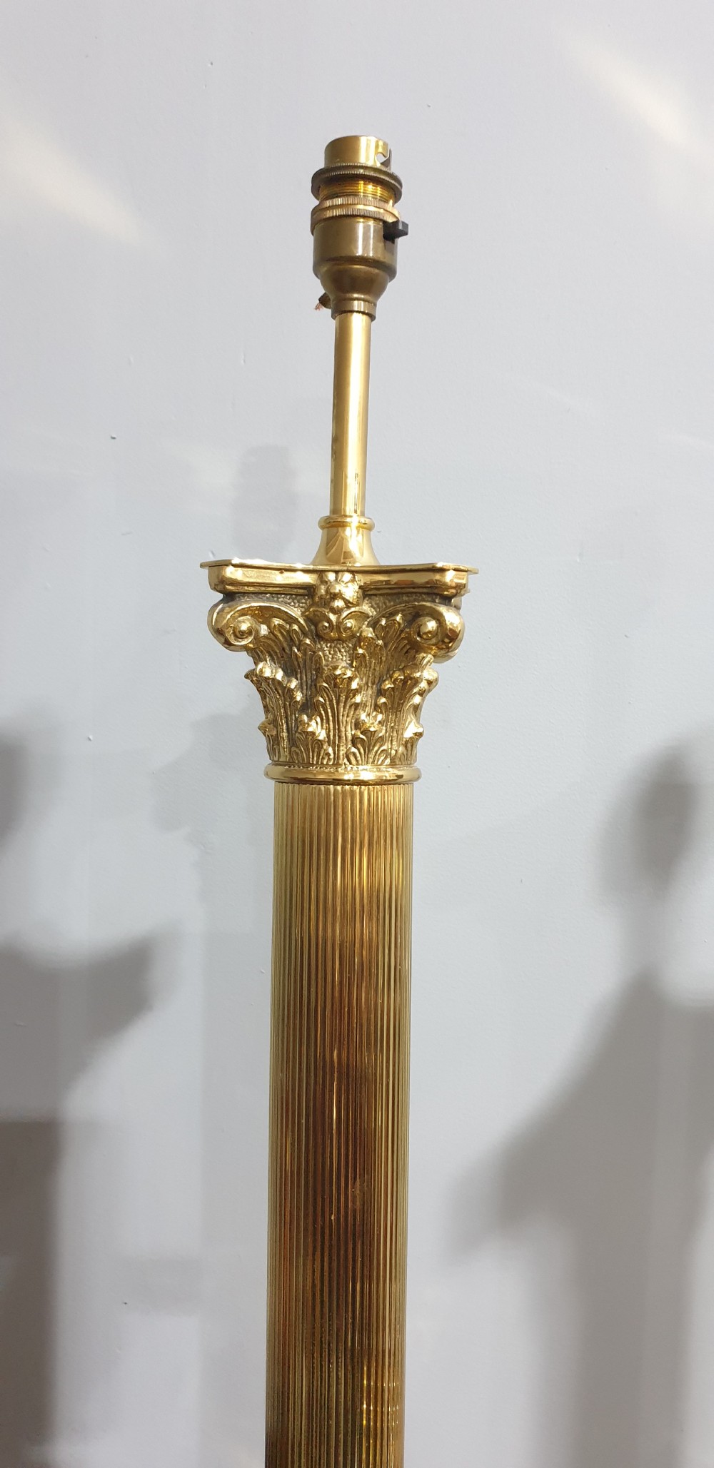 Pair Corinthium Column Lamps View III