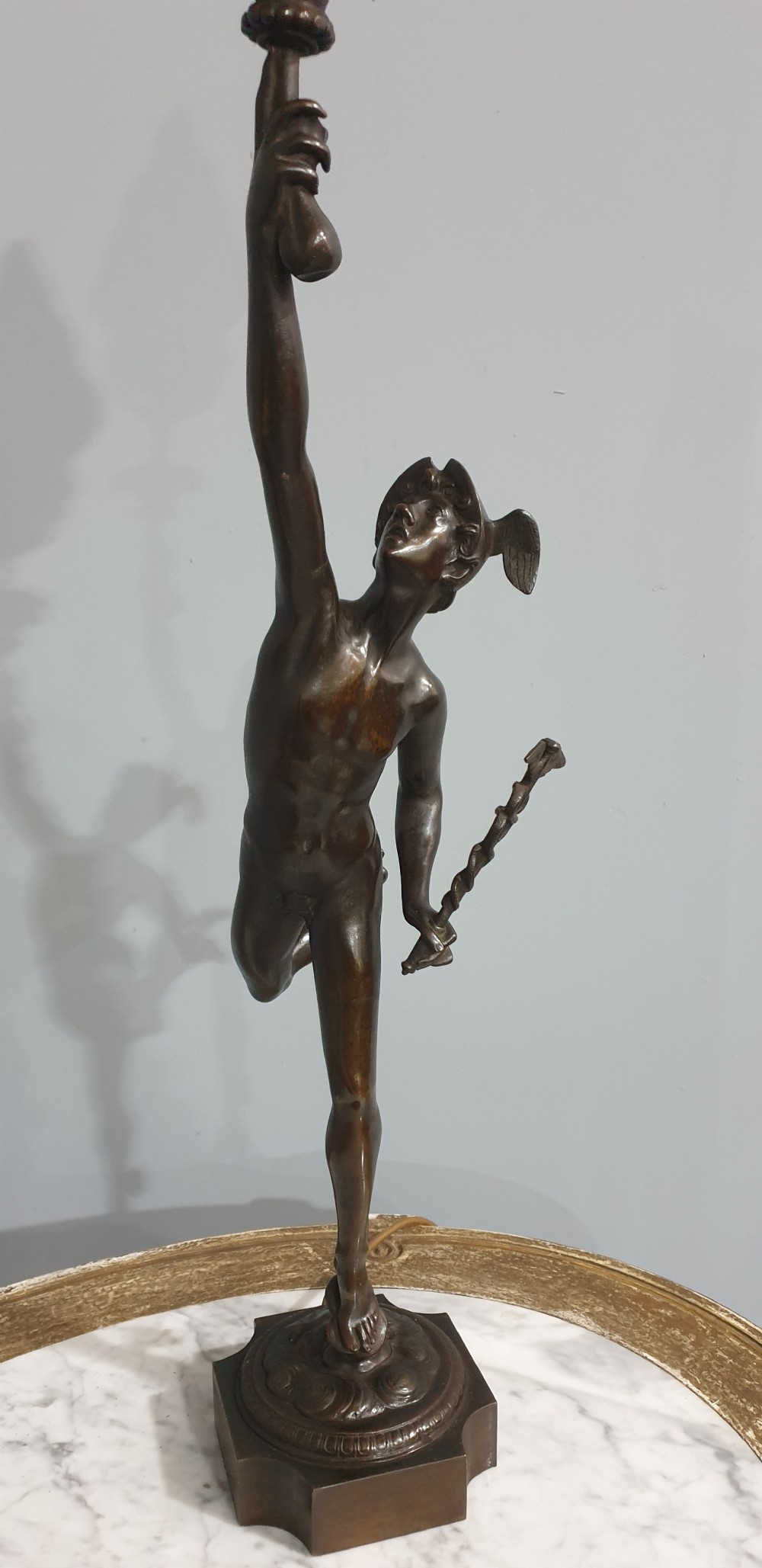 Outstanding Pair Bronze Table Lamps View VII