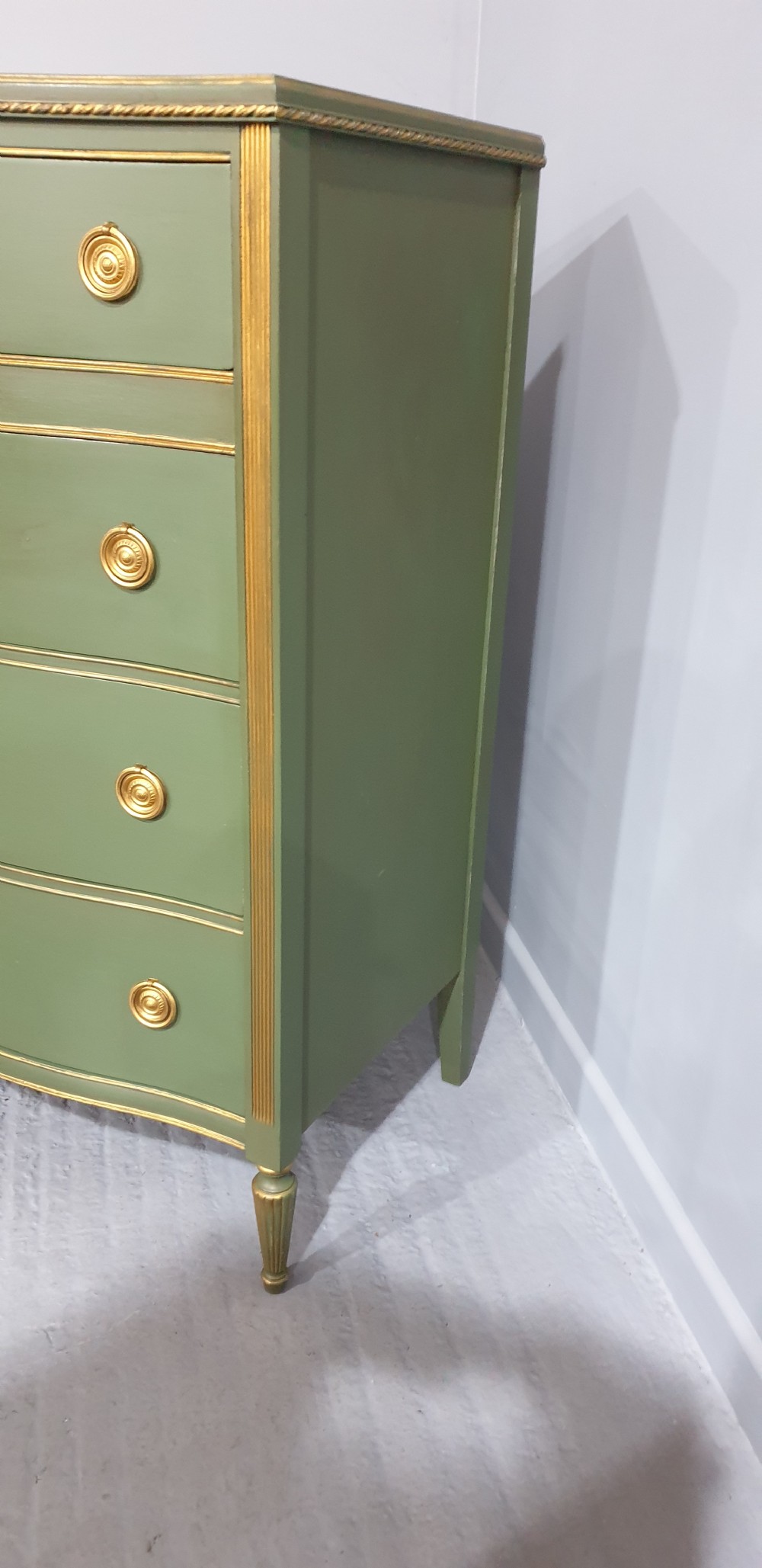 Painted Serpentine Chest of Drawers View III