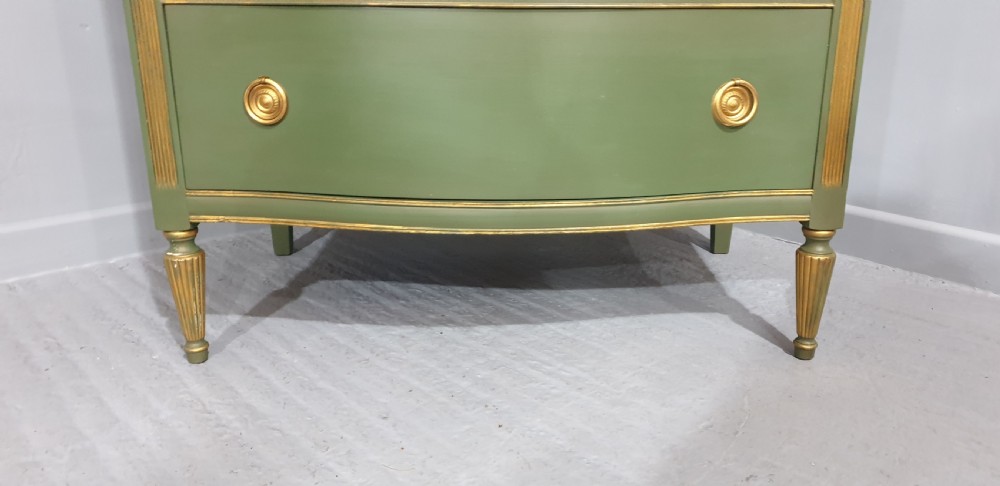 Painted Serpentine Chest of Drawers View V