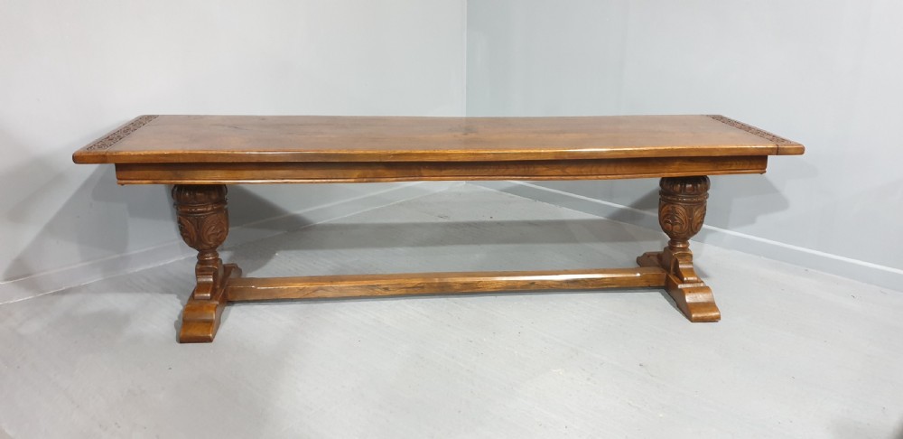 Huge Oak Refrectory Kitchen Dining Table View II