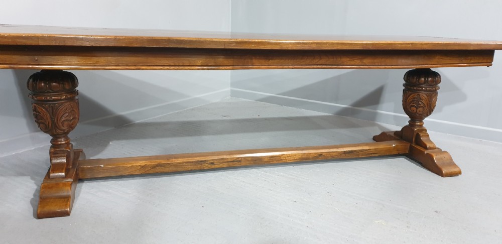 Huge Oak Refrectory Kitchen Dining Table View III