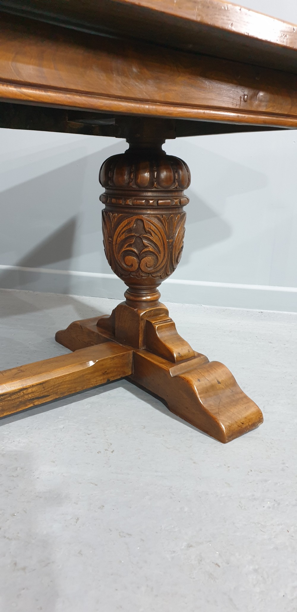 Huge Oak Refrectory Kitchen Dining Table View IV