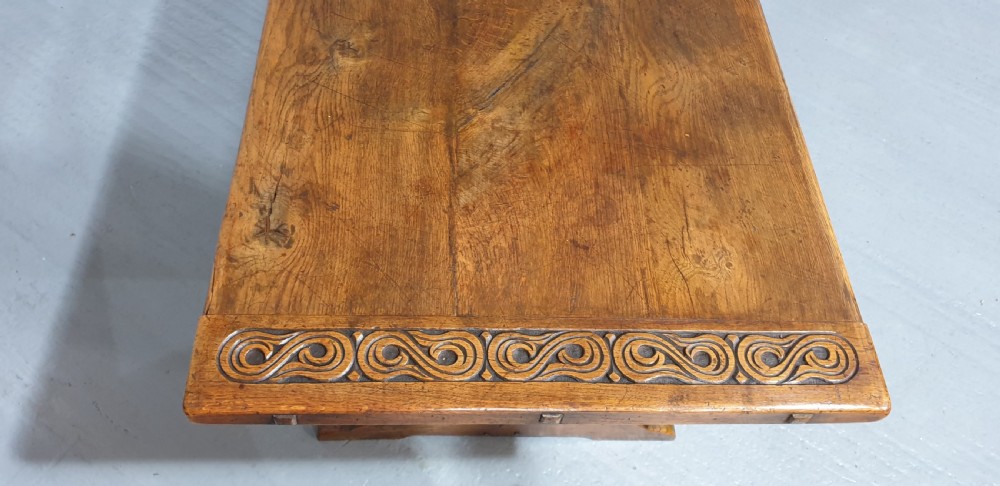 Huge Oak Refrectory Kitchen Dining Table View XI