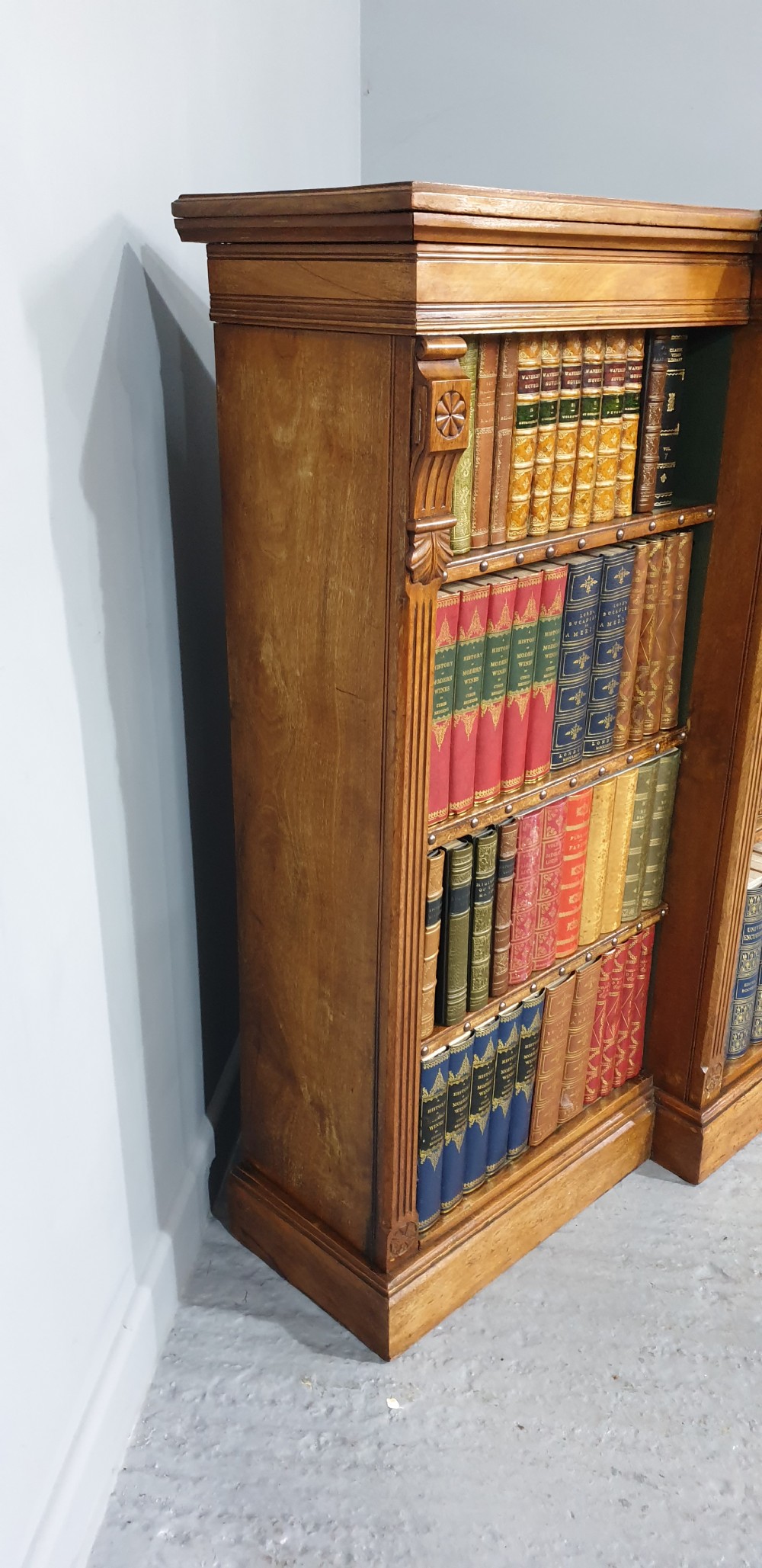 Super Adjustable Open Victorian Library Bookcase View IX
