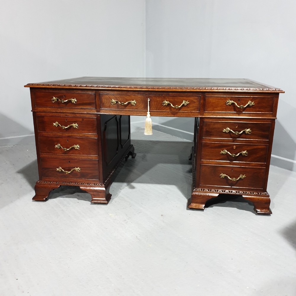 Superb Mahogany Partners Desk View V