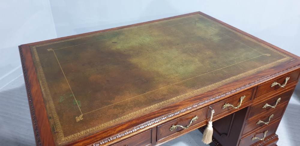 Superb Mahogany Partners Desk View VIII