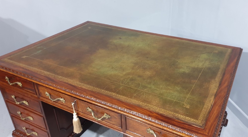 Superb Mahogany Partners Desk View IX