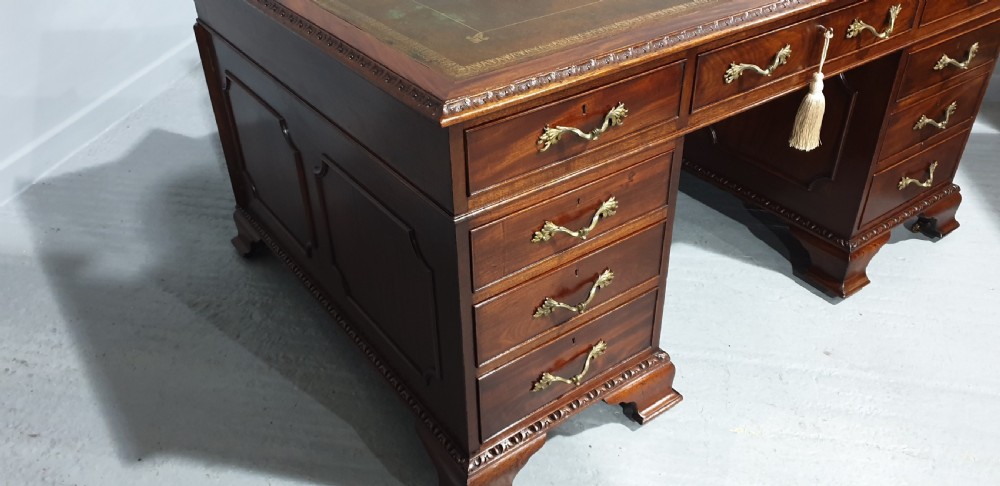 Superb Mahogany Partners Desk View XII
