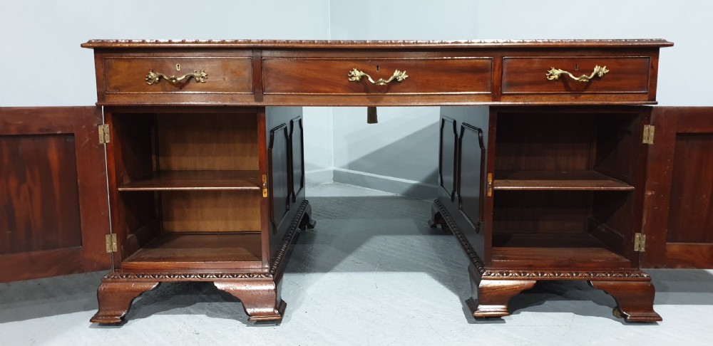 Superb Mahogany Partners Desk View XVI