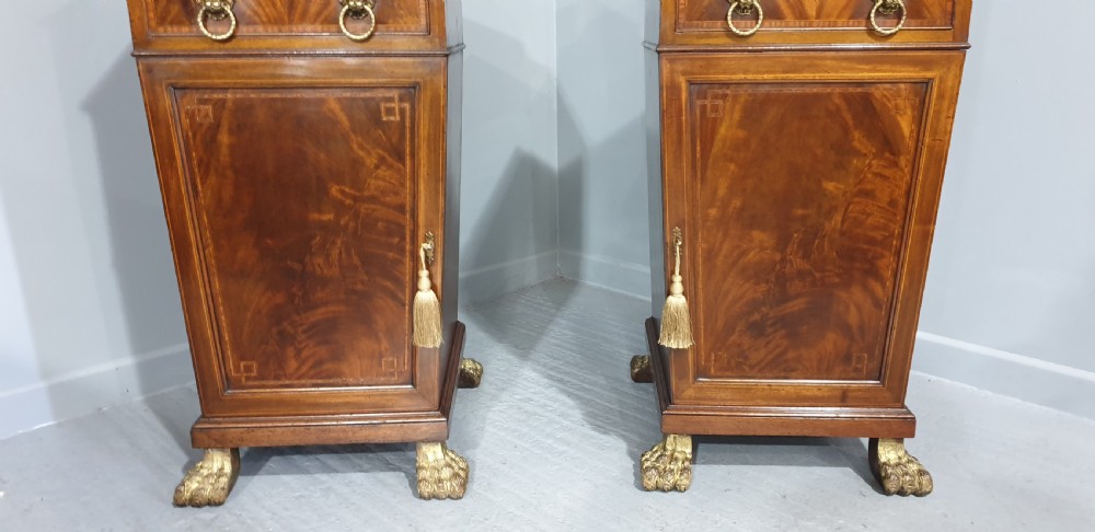 Outstanding Pair Regency Mahogany Cabinets View III