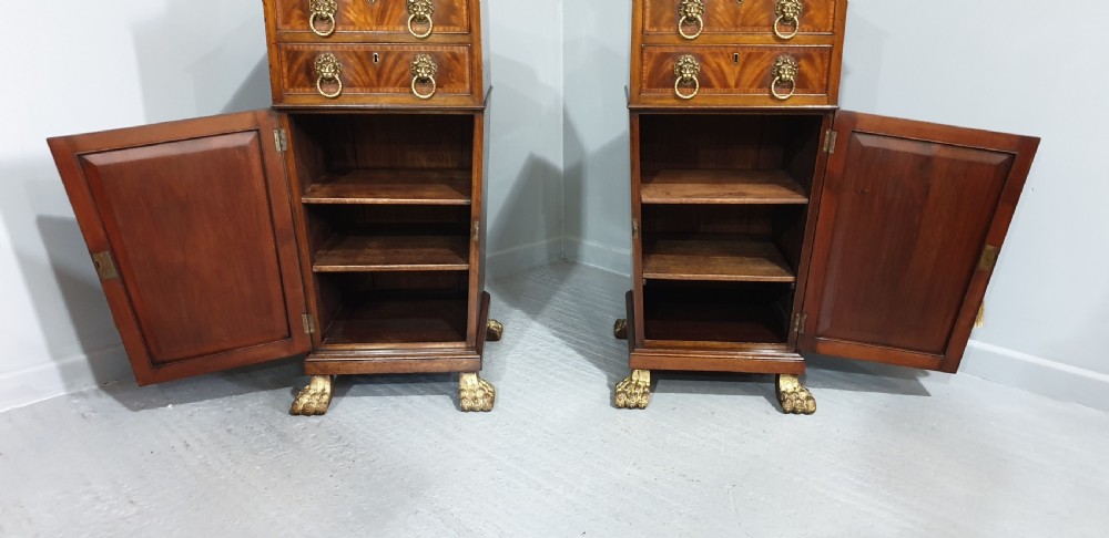 Outstanding Pair Regency Mahogany Cabinets View XV