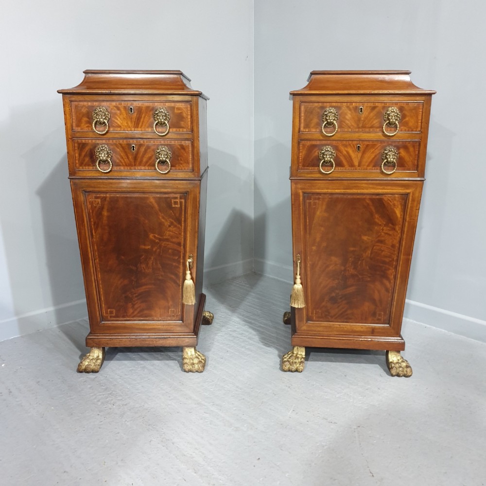 Outstanding Pair Regency Mahogany Cabinets