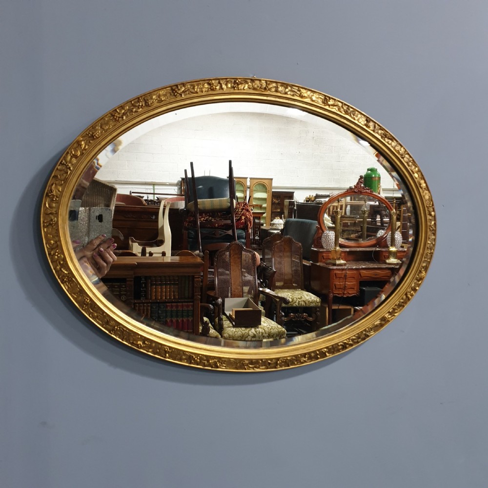 Very Nice Oval Gilt Wall Mirror View III