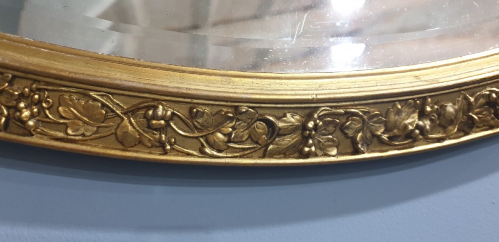 Very Nice Oval Gilt Wall Mirror View IV