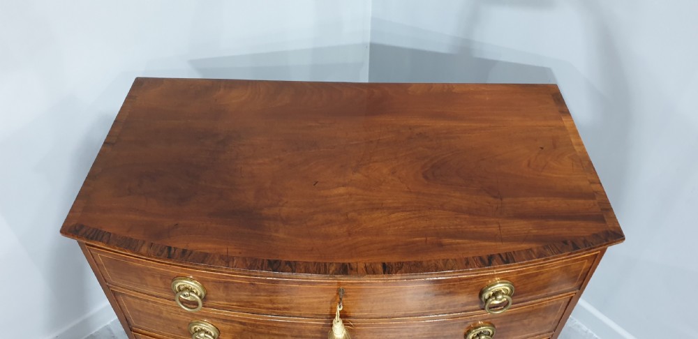Outstanding Georgian Bowed Chest of Drawers View IV