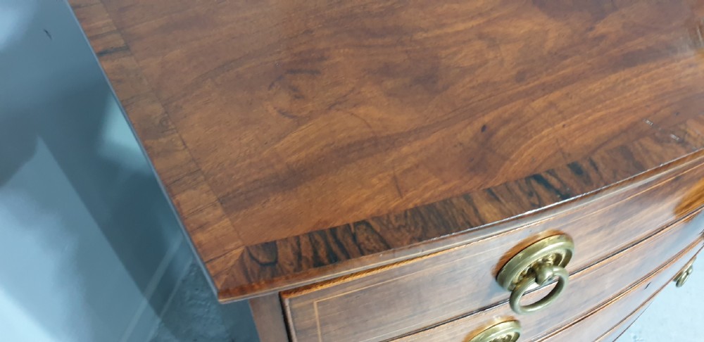 Outstanding Georgian Bowed Chest of Drawers View X