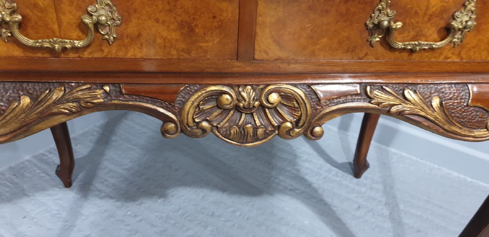 Outstanding Burr Walnut Writing Table View VII