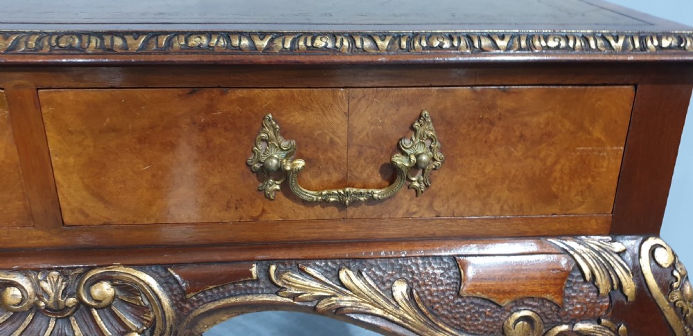 Outstanding Burr Walnut Writing Table View VIII