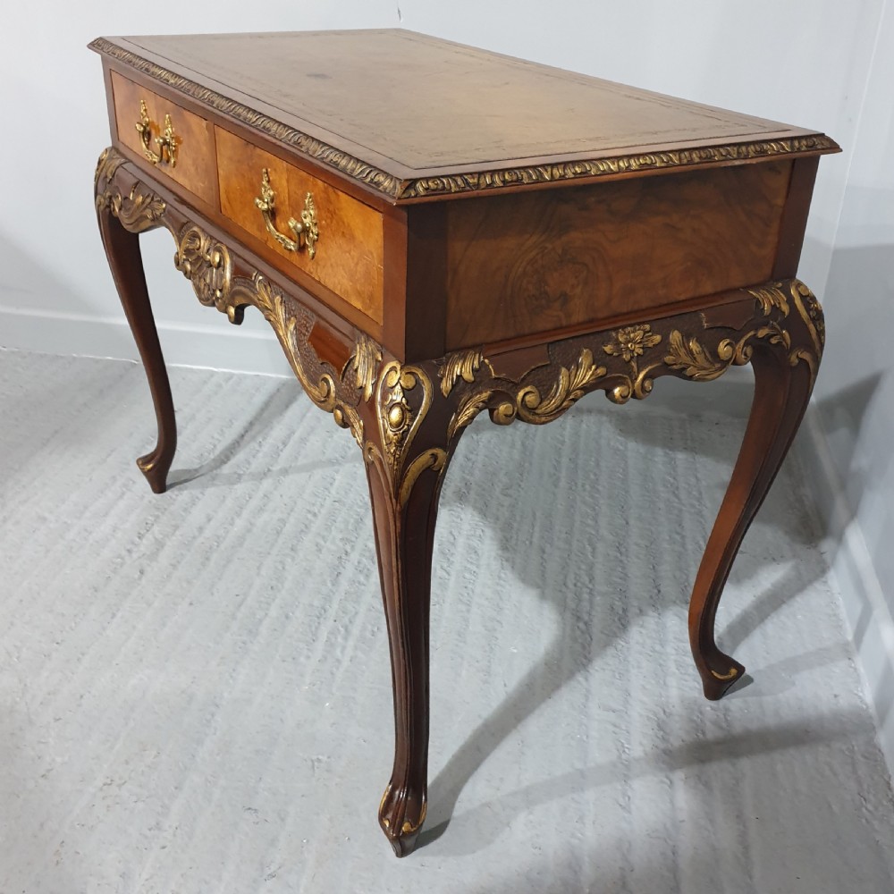 Outstanding Burr Walnut Writing Table View XI
