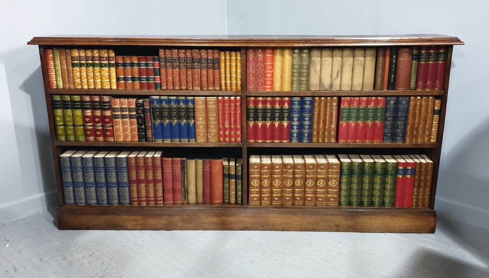 Very Good Low Oak Open Library Bookcase View IV